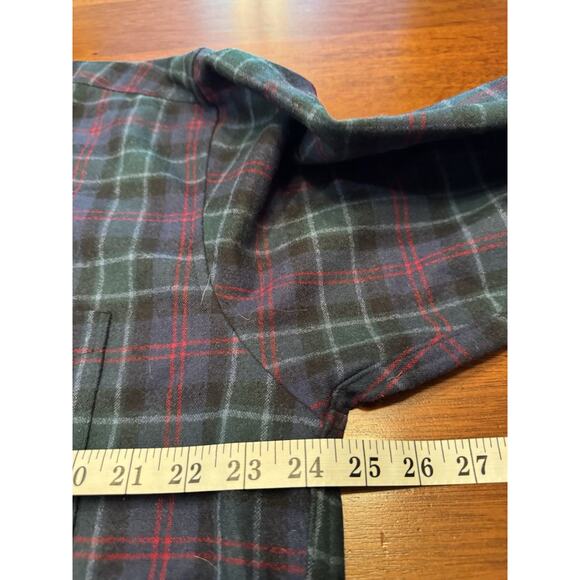 Large Pendleton Wool Lodge Shirt Manager Tartan Green Plaid - Picture 8 of 10
